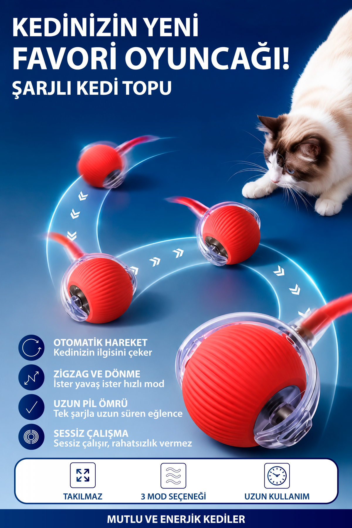 İ-PETS C02 ŞARJLI KEDİ TOPU (KIRMIZI) İ-PETS C02 ŞARJLI KEDİ TOPU (KIRMIZI)