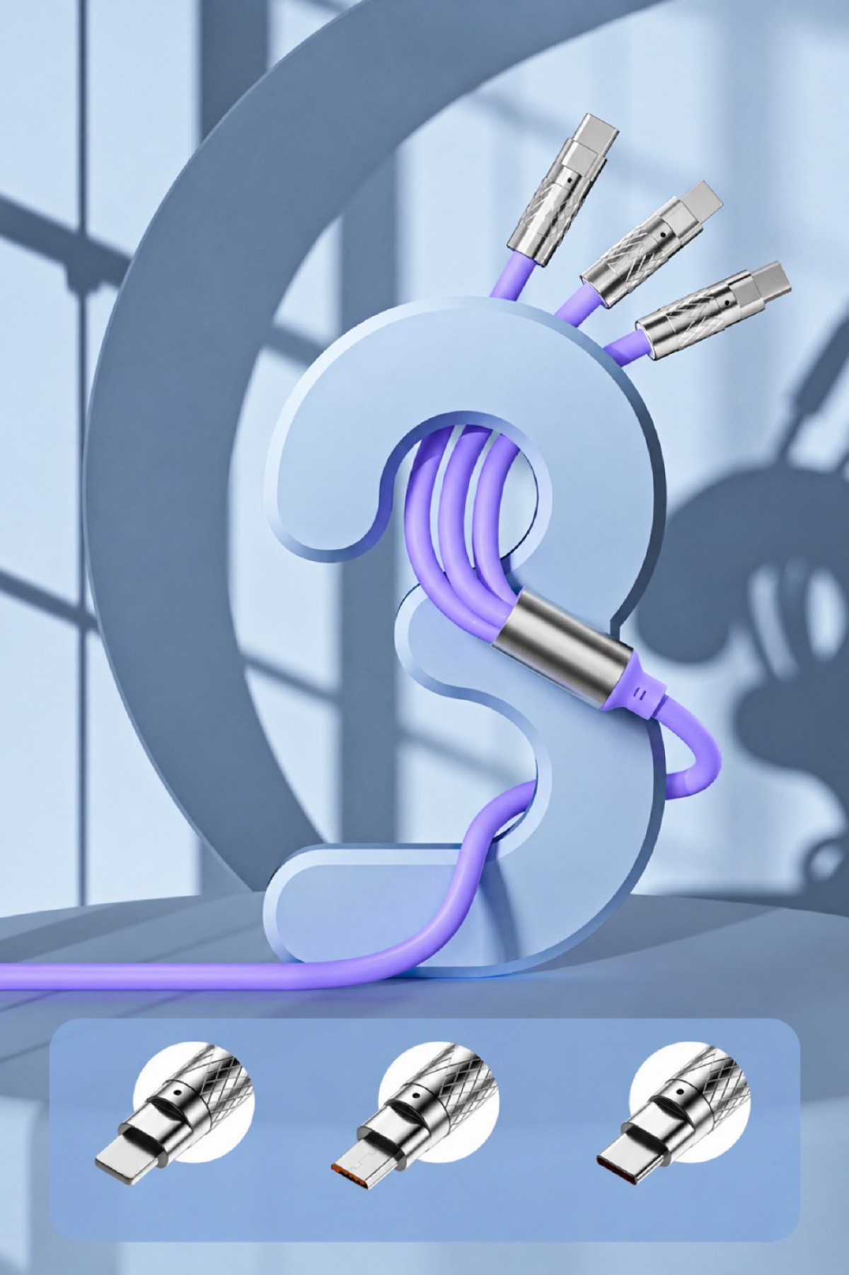 ITHINK 3İN1 METAL BAŞLIKLI ÇOKLU ŞARJ KABLOSU K50 ( MOR ) ITHINK 3İN1 METAL BAŞLIKLI ÇOKLU ŞARJ KABLOSU K50 ( MOR )