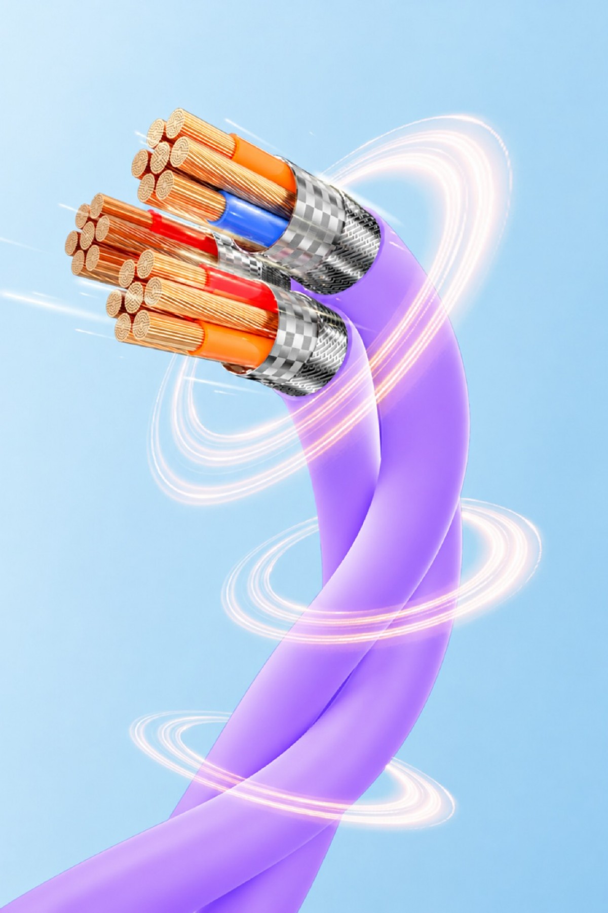ITHINK 3İN1 METAL BAŞLIKLI ÇOKLU ŞARJ KABLOSU K50 ( MOR )