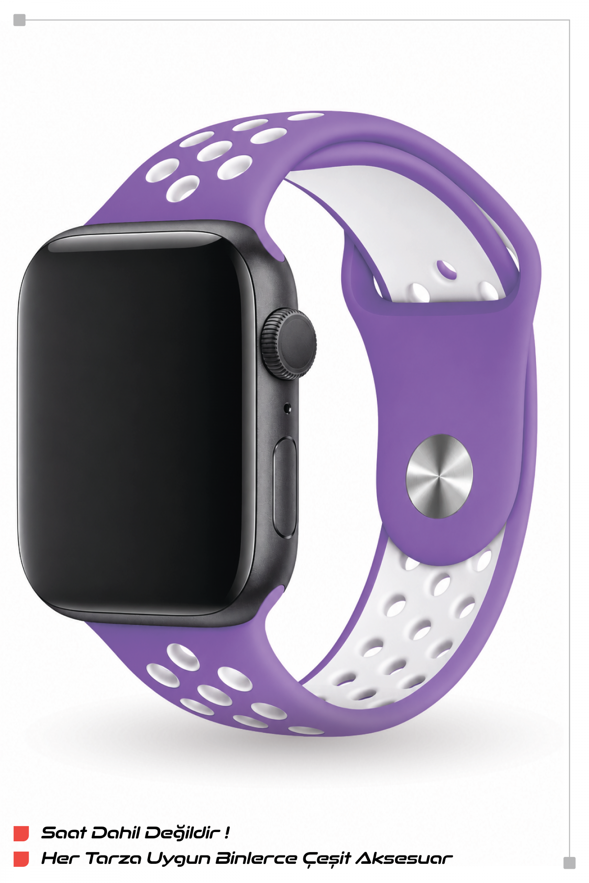 ITHINK APPLE WATCH UYUMLU DOT BAND KORDON 42/44/45/49 mm LARGE (MOR) ITHINK APPLE WATCH UYUMLU DOT BAND KORDON 42/44/45/49 mm LARGE (MOR)