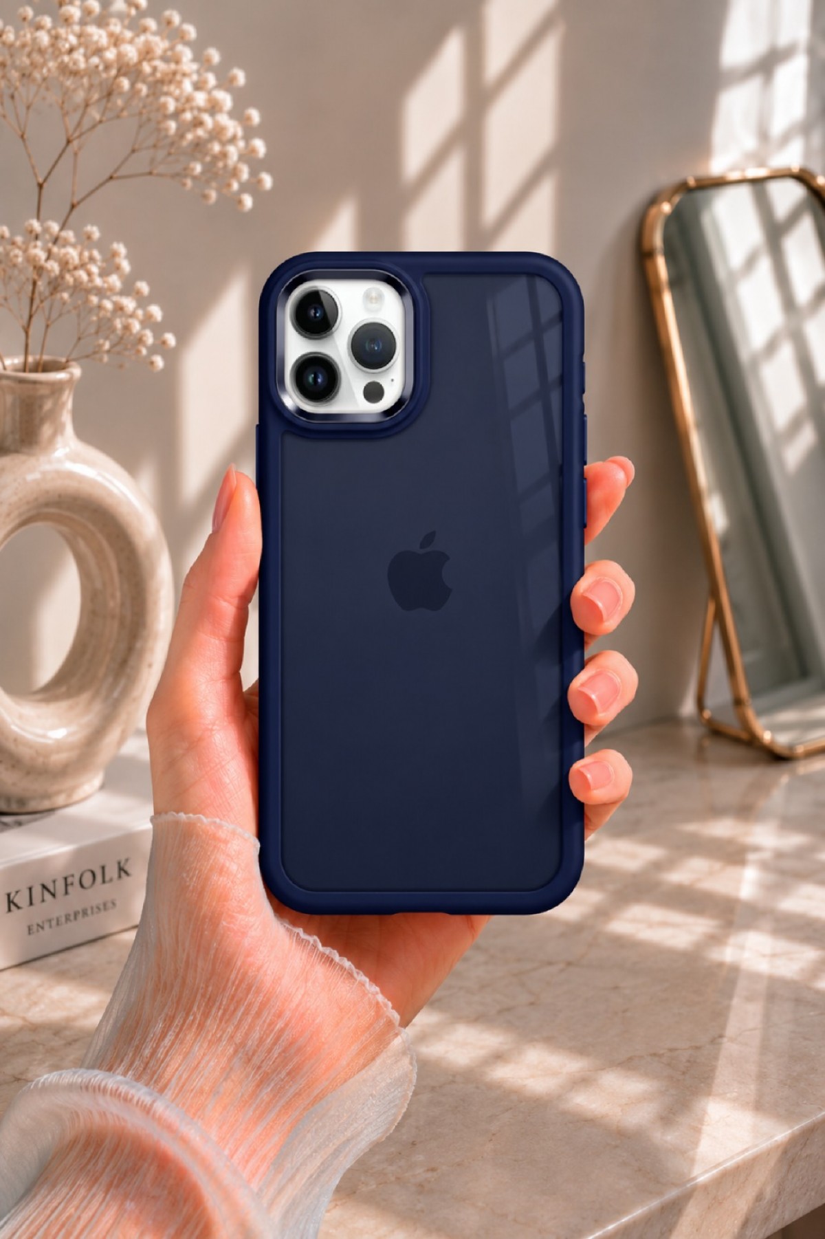 ITHINK IPHONE 11 PRO UYUMLU KAMERA KORUMALI PREMIUM KAPAK ( LACİVERT )