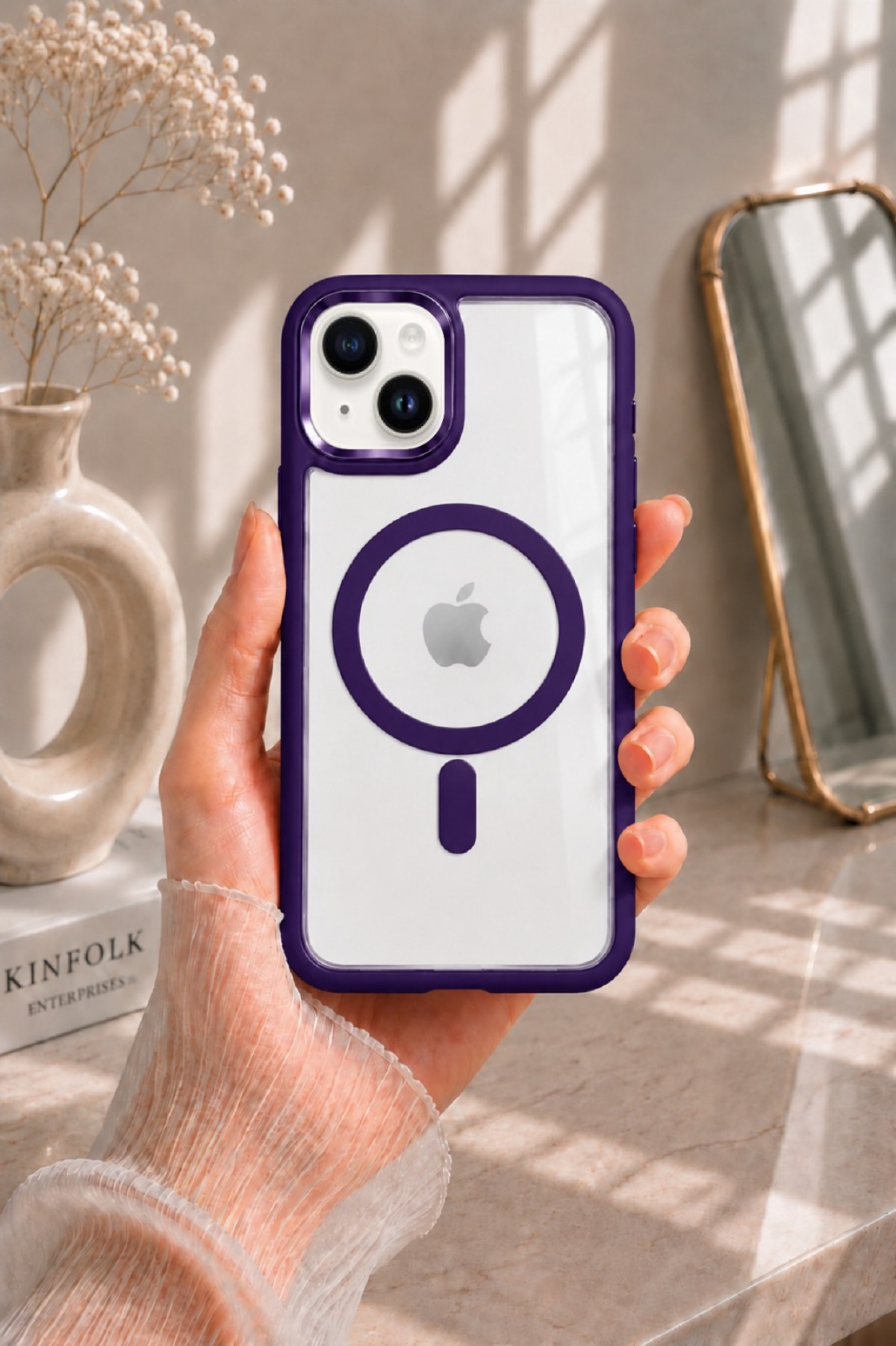 ITHINK IPHONE 14 UYUMLU MAGSAFE RENKLİ KAPAK ( MOR ) ITHINK IPHONE 14 UYUMLU MAGSAFE RENKLİ KAPAK ( MOR )