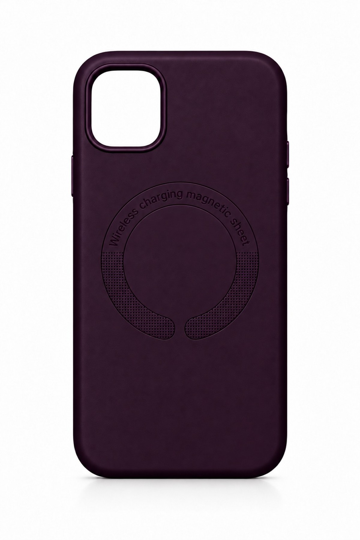 ITHINK IPHONE 15 PRO UYUMLU LEATHER MAGSAFE DERİ KAPAK (KOYU MOR)
