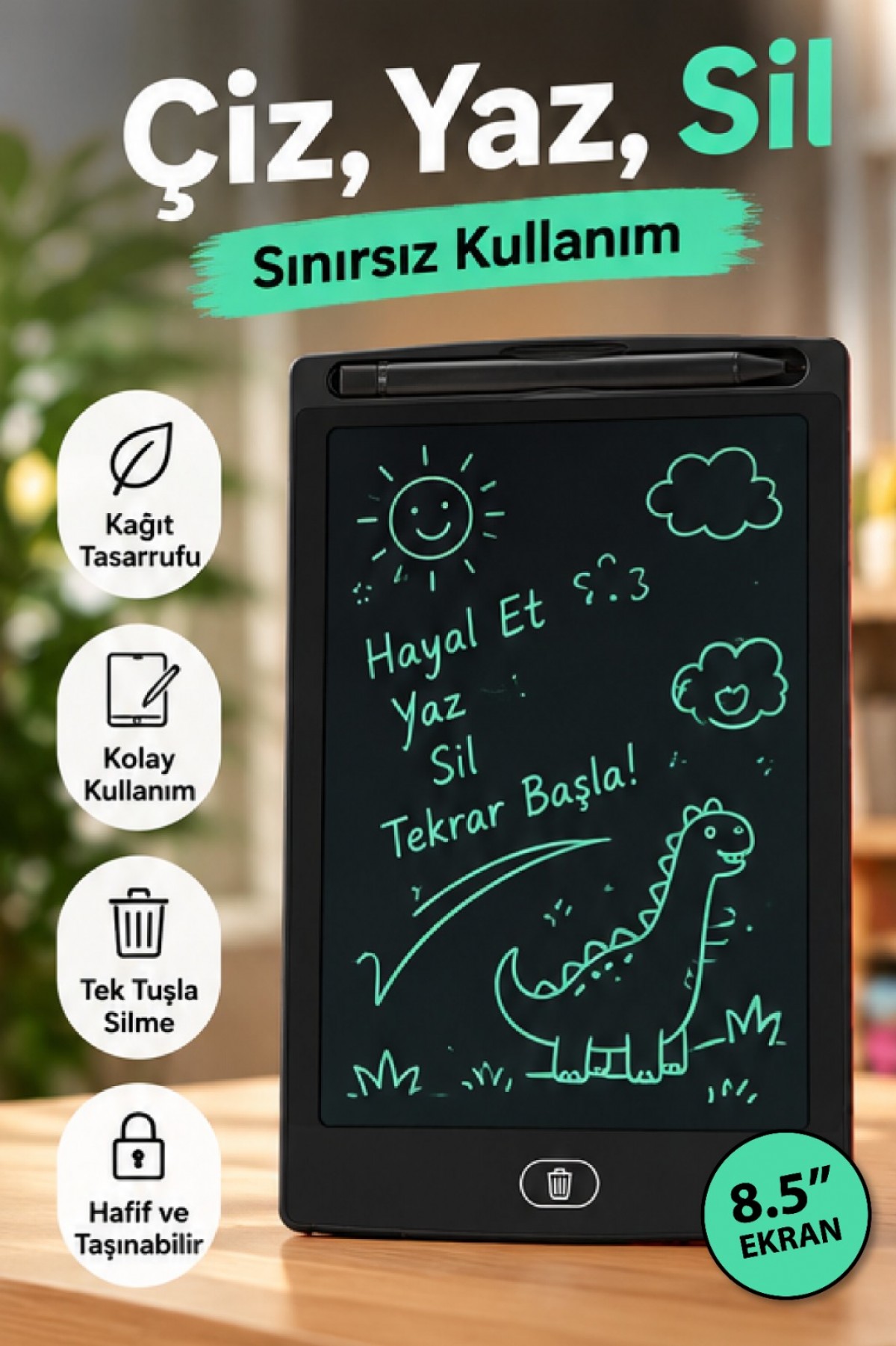 ITHINK YAZI VE ÇİZİM TABLETİ DT-50 (SİYAH) ITHINK YAZI VE ÇİZİM TABLETİ DT-50 (SİYAH)
