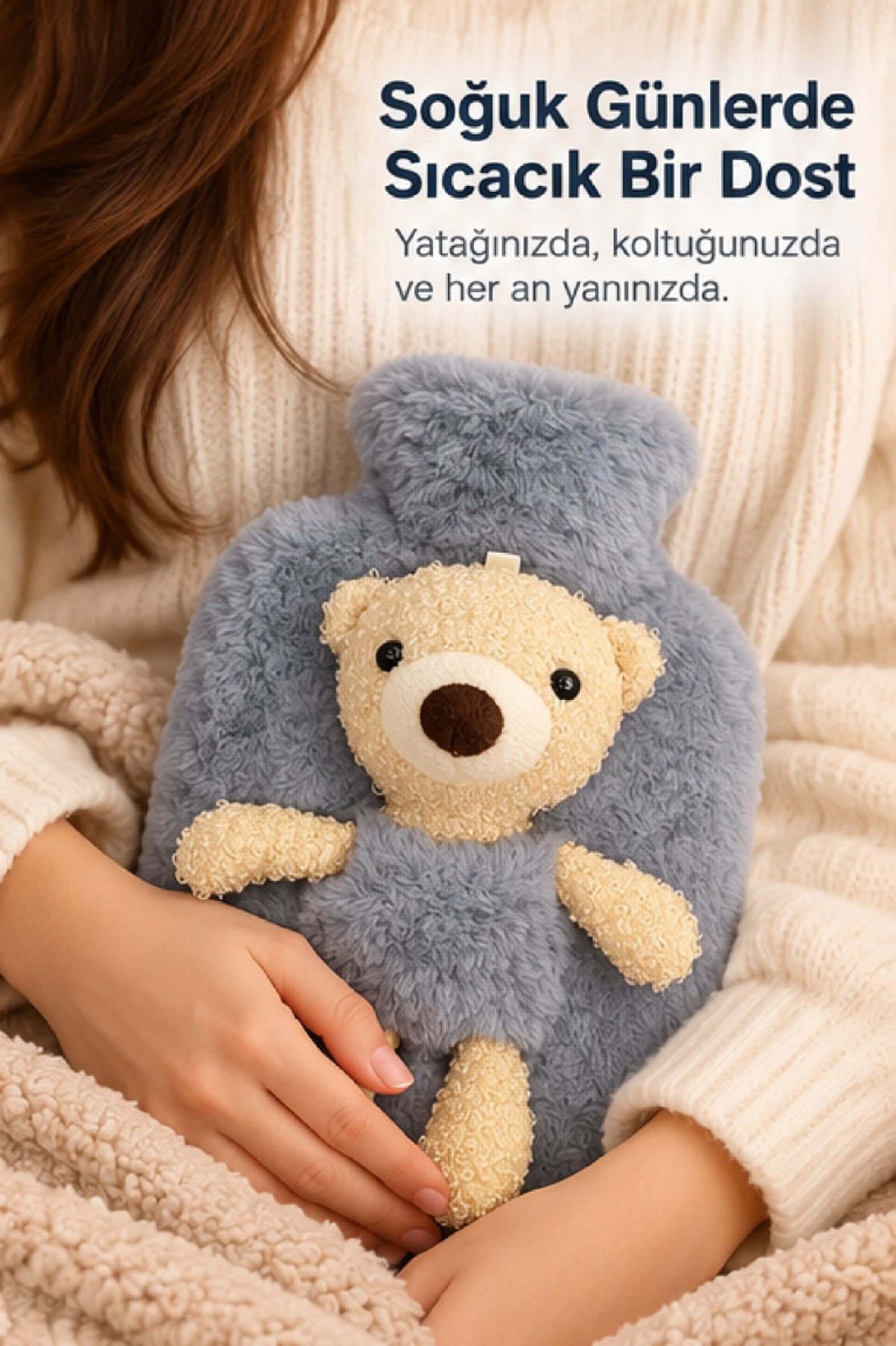 JOYSIDEA PELUŞ AYICIKLI SICAK SU TORBASI (GRİ) JOYSIDEA PELUŞ AYICIKLI SICAK SU TORBASI (GRİ)