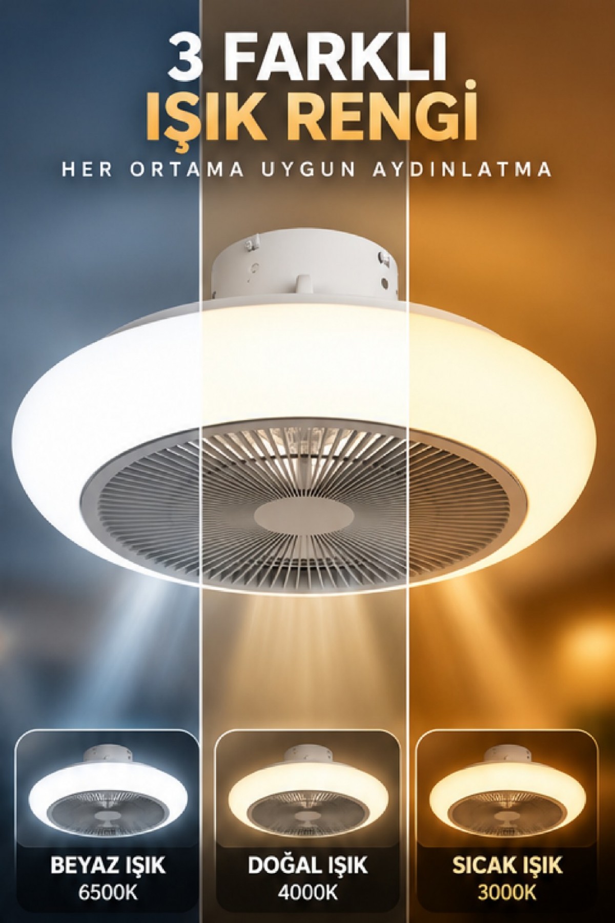 JOYSIDEA TAVAN VANTİLATÖRÜ & LED LAMBA AVİZE FN-990 JOYSIDEA TAVAN VANTİLATÖRÜ & LED LAMBA AVİZE FN-990