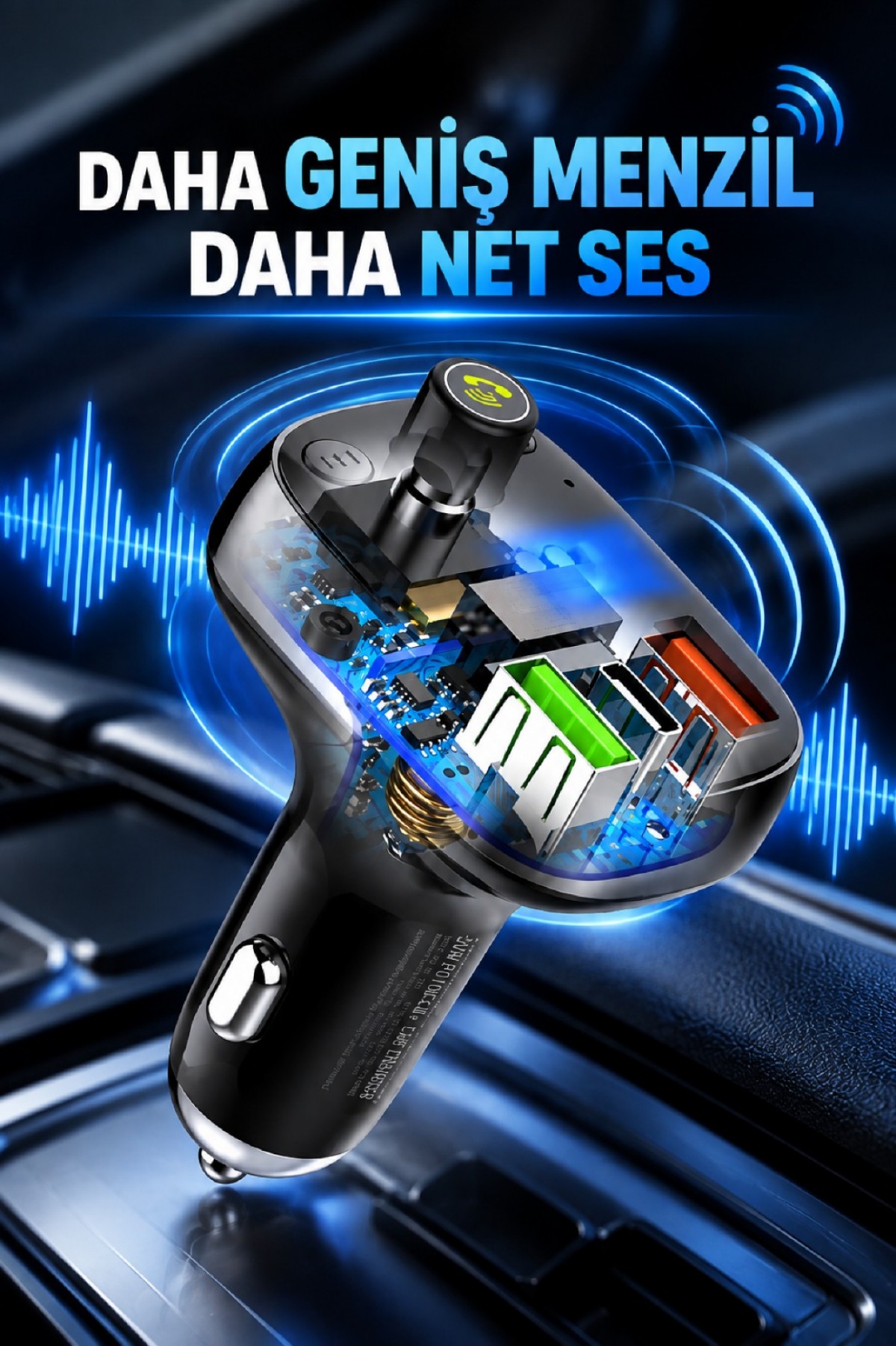 LDNIO FM TRANSMITTER CAR CHARGER C704Q TYPE C