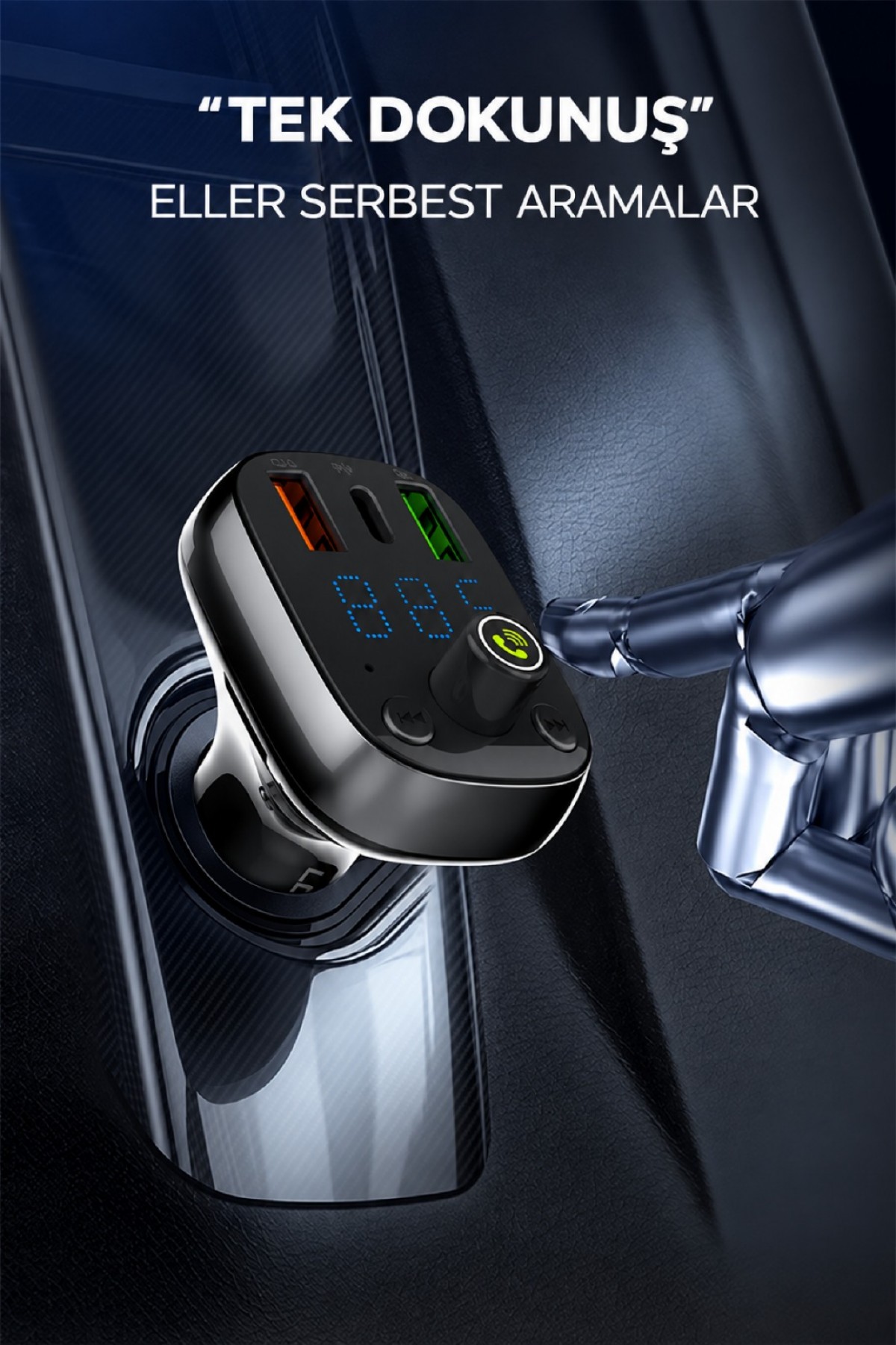 LDNIO FM TRANSMITTER CAR CHARGER C704Q TYPE C