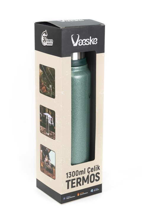 VAESKE PASLANMAZ ÇELİK TERMOS 1.300ML YEŞİL