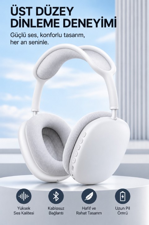 GAMON KULAK İÇİ KABLOSUZ BLUETOOTH KULAKLIK GM-10 ( BEYAZ )