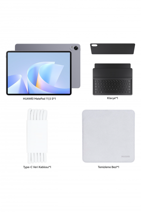 HUAWEI MATEPAD 11.5 İnç 8 GB RAM 256 GB GRİ TABLET (W09FK) - KLAVYELİ 