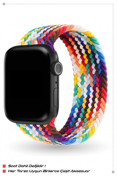 ITHINK APPLE WATCH UYUMLU ÖRGÜ KORDON 42/44/45/49 mm (RENKLİ)