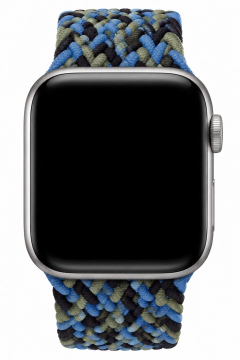 ITHINK APPLE WATCH UYUMLU ÖRGÜ KORDON 42/44/45/49 mm (SİYAH - GRİ)