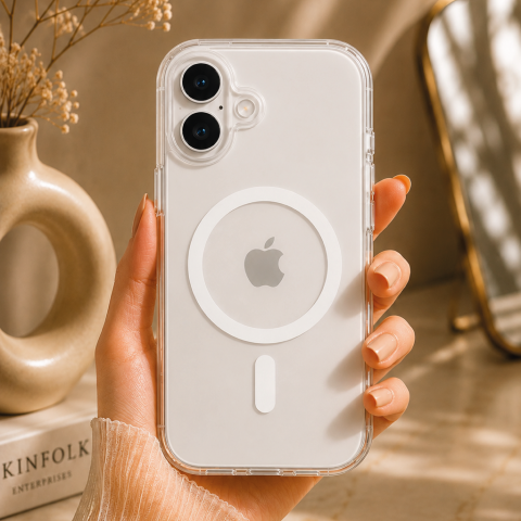 ITHINK IPHONE 16 PLUS UYUMLU MAGSAFE ŞEFFAF KAPAK