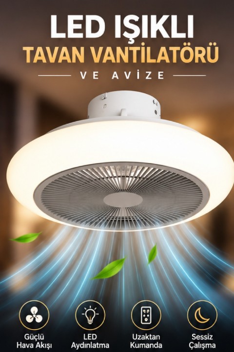 JOYSIDEA TAVAN VANTİLATÖRÜ & LED LAMBA AVİZE FN-990