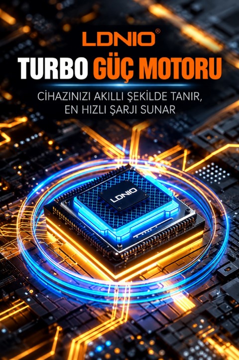 LDNIO HIZLI ARAÇ ŞARJ CİHAZI C510Q + TYPE-C TO TYPE-C ŞARJ KABLOSU