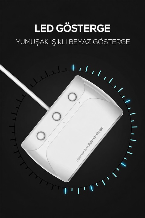 LDNIO SOCKET ÇOĞALTICI VE ARAÇ İÇİ ŞARJ CİHAZI C504