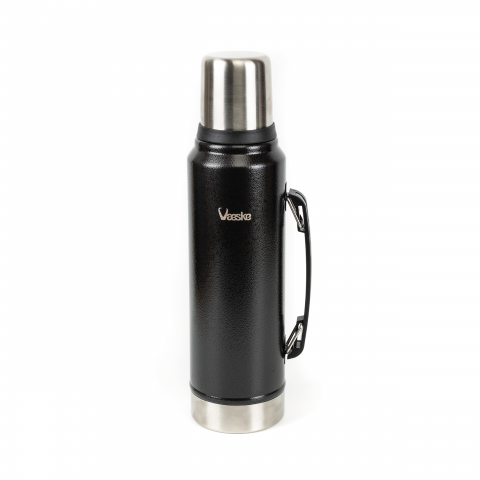 VAESKE ÇELİK TERMOS 1300ML (SİYAH)