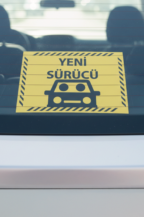 ITHINK YENİ SÜRÜCÜ YAZISI ARABA TEMALI