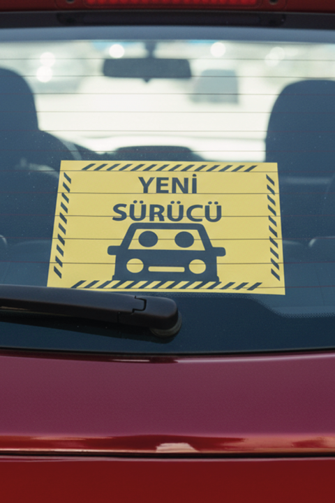 ITHINK YENİ SÜRÜCÜ YAZISI ARABA TEMALI
