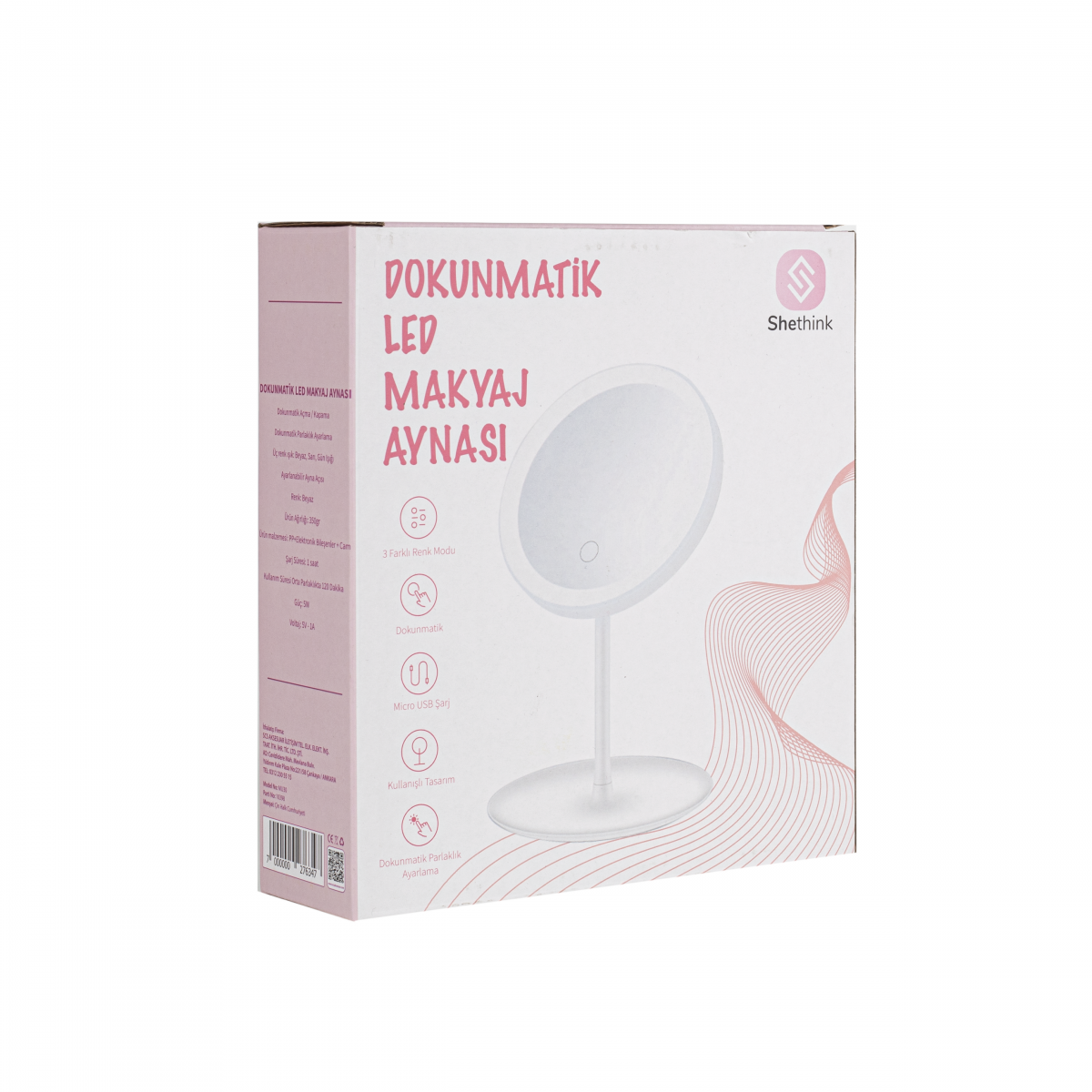 SHETHINK DOKUNMATİK LED MAKYAJ AYNASI MU30 SHETHINK DOKUNMATİK LED MAKYAJ AYNASI MU30