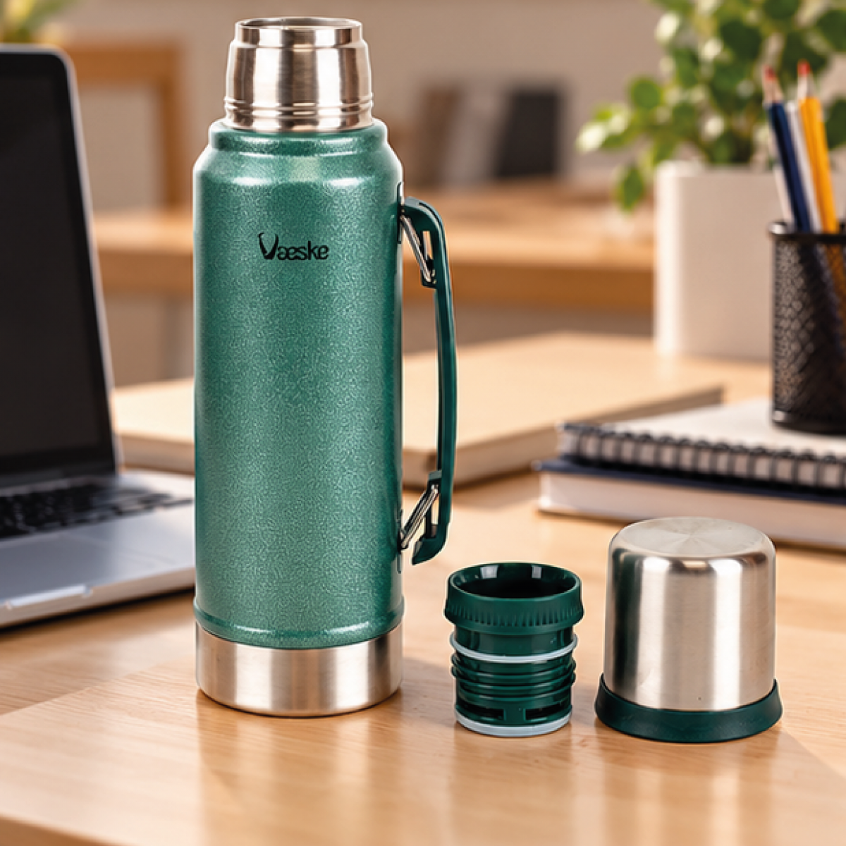 VAESKE ÇELİK TERMOS 1300ML (YEŞİL) VAESKE ÇELİK TERMOS 1300ML (YEŞİL)