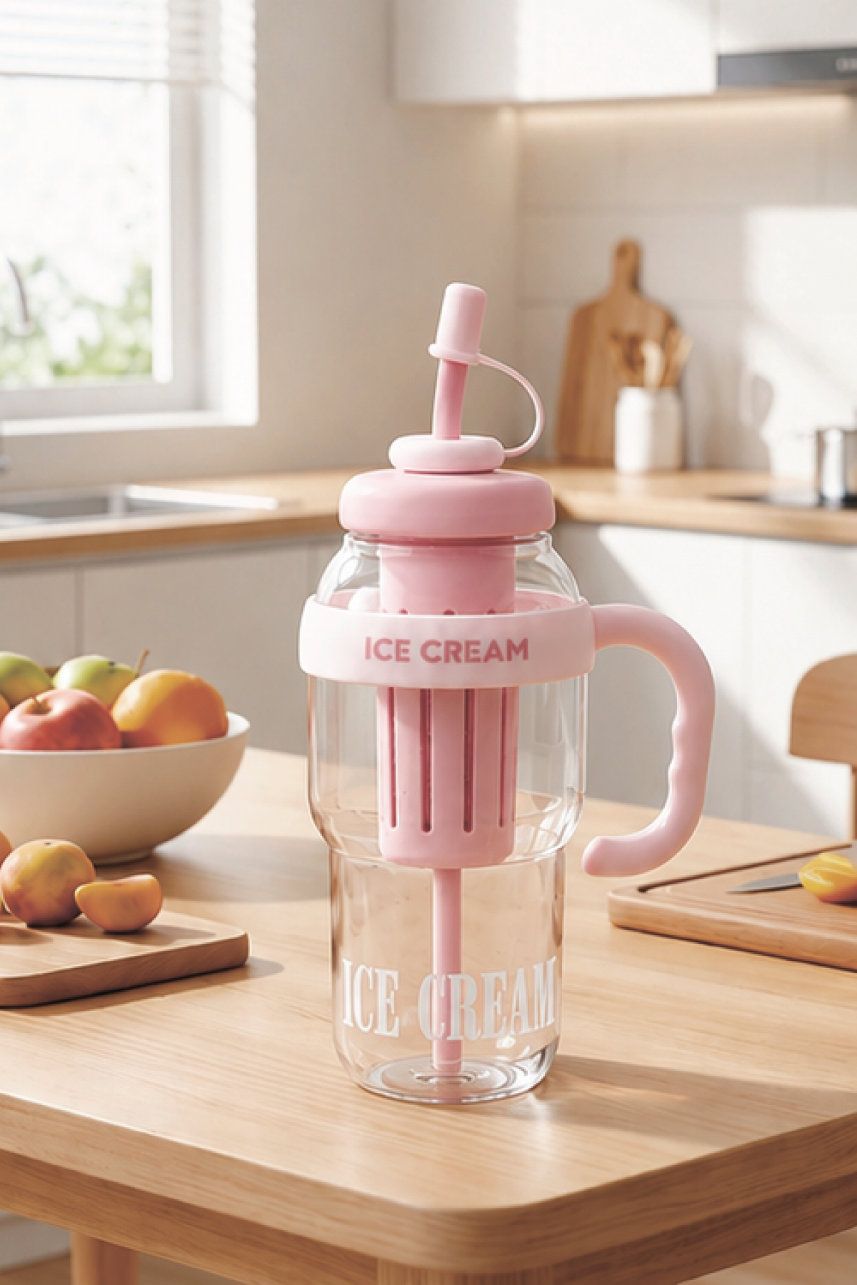 VAESKE RENKLİ PİPETLİ MATARA VS-M10 (PEMBE)